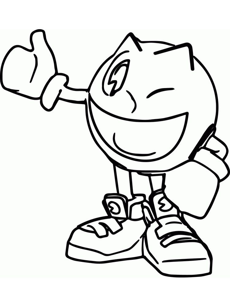 Pacman Coloring Pages For Kids
