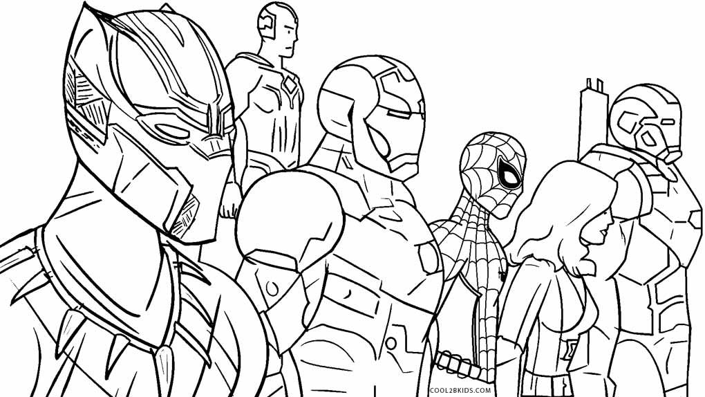 Avengers Colouring Pictures For Boys