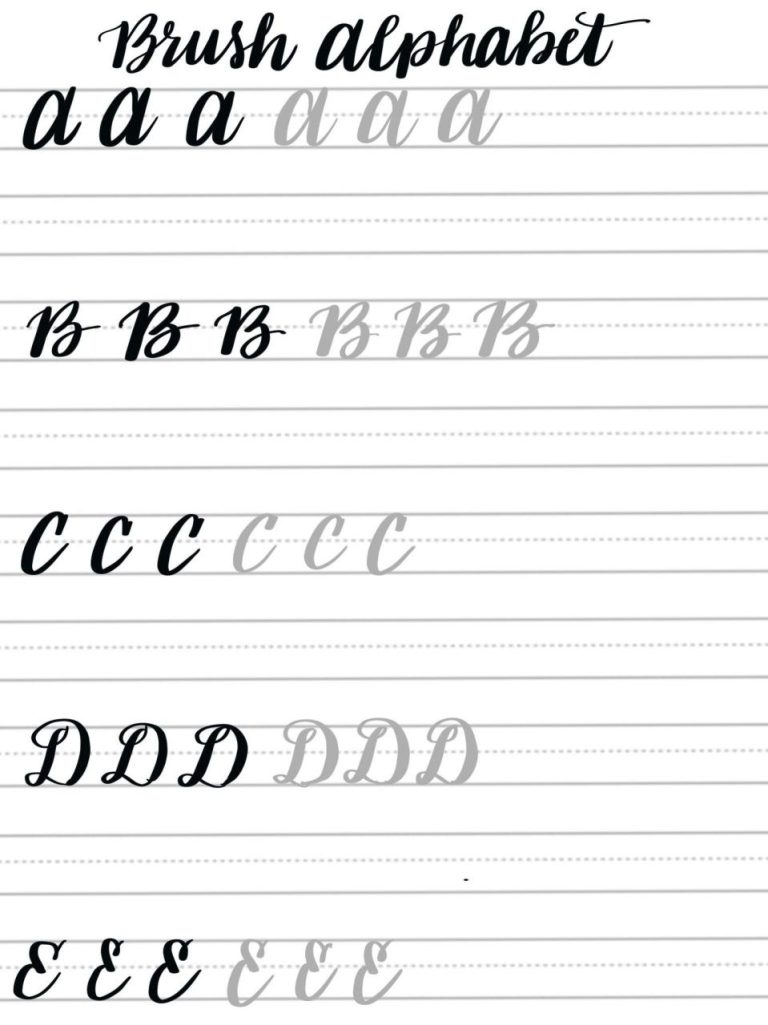 Free Letter Tracing Worksheets Calligraphy