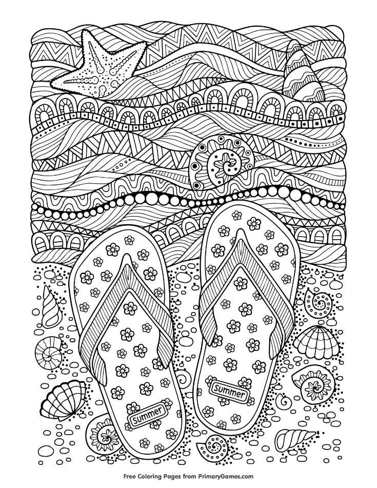 Coloring Book Beach Colouring Pages