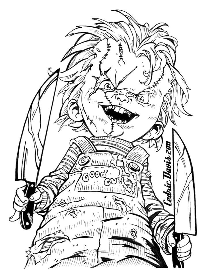 Horror Movie Horror Scary Halloween Coloring Pages