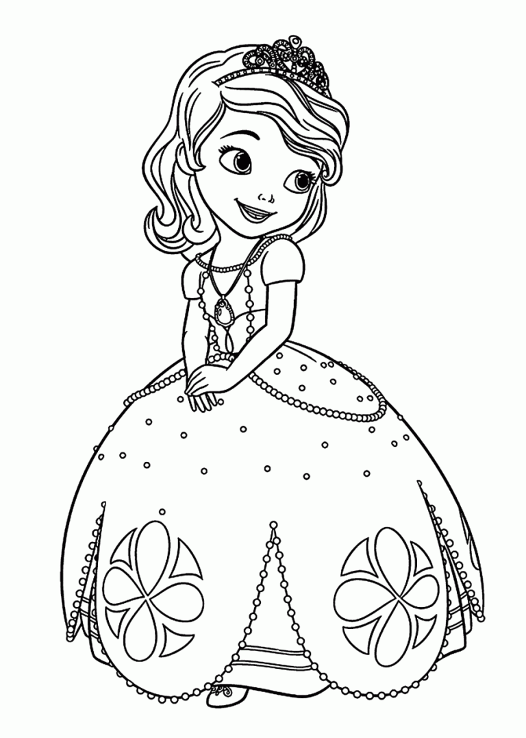 Coloring Book Easy Sofia The First Coloring Pages