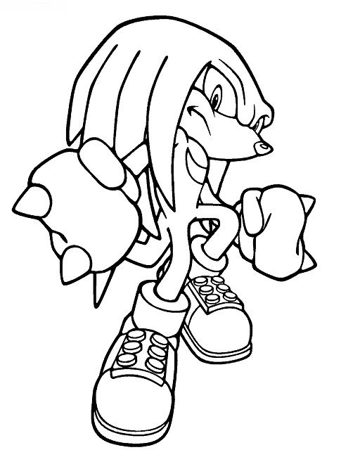 Printable Sonic Tails And Knuckles Coloring Pages