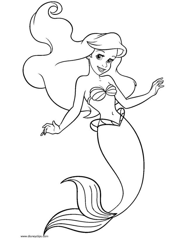 Ariel Coloring Pages For Kids