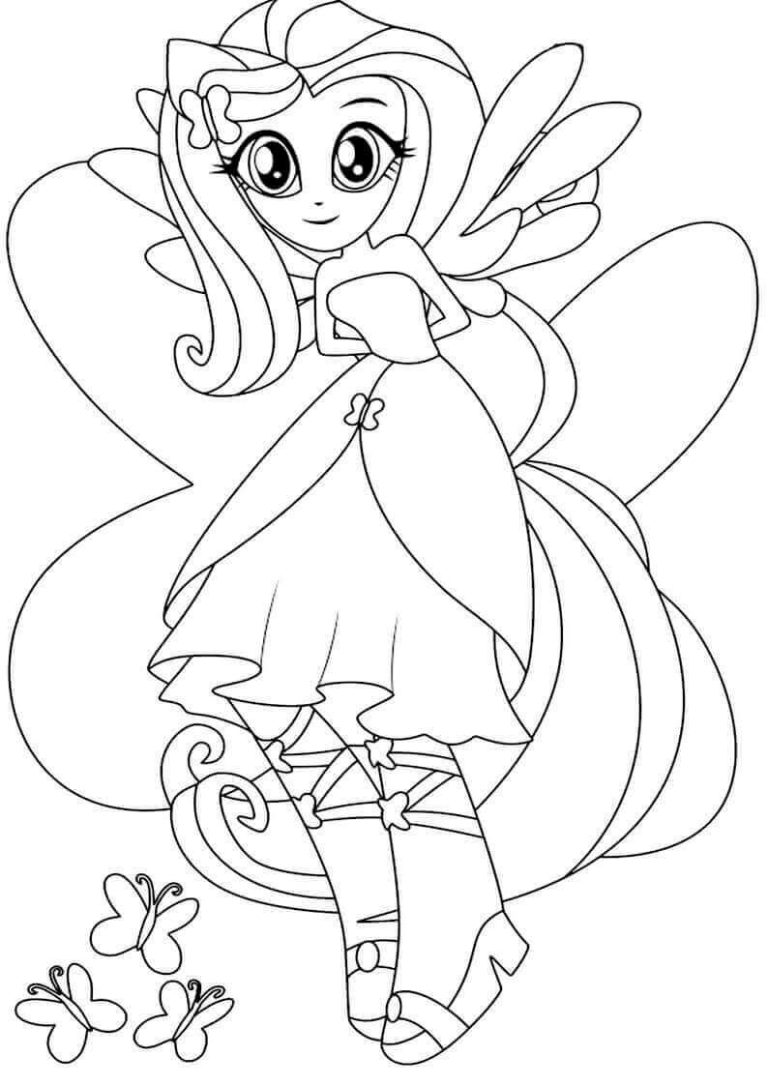 Fluttershy Equestria Girls Twilight Sparkle My Little Pony Coloring Pages