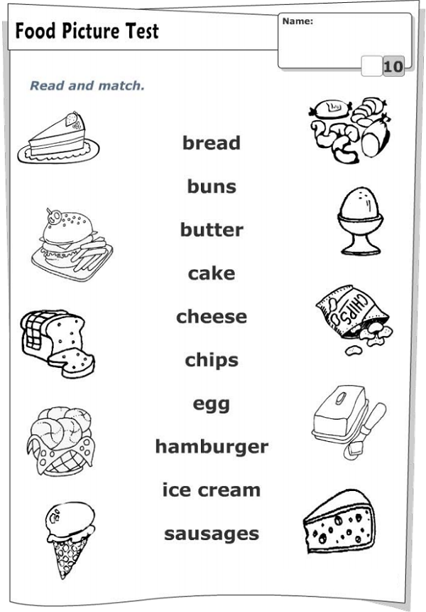 Kindergarten English Worksheets For Kids
