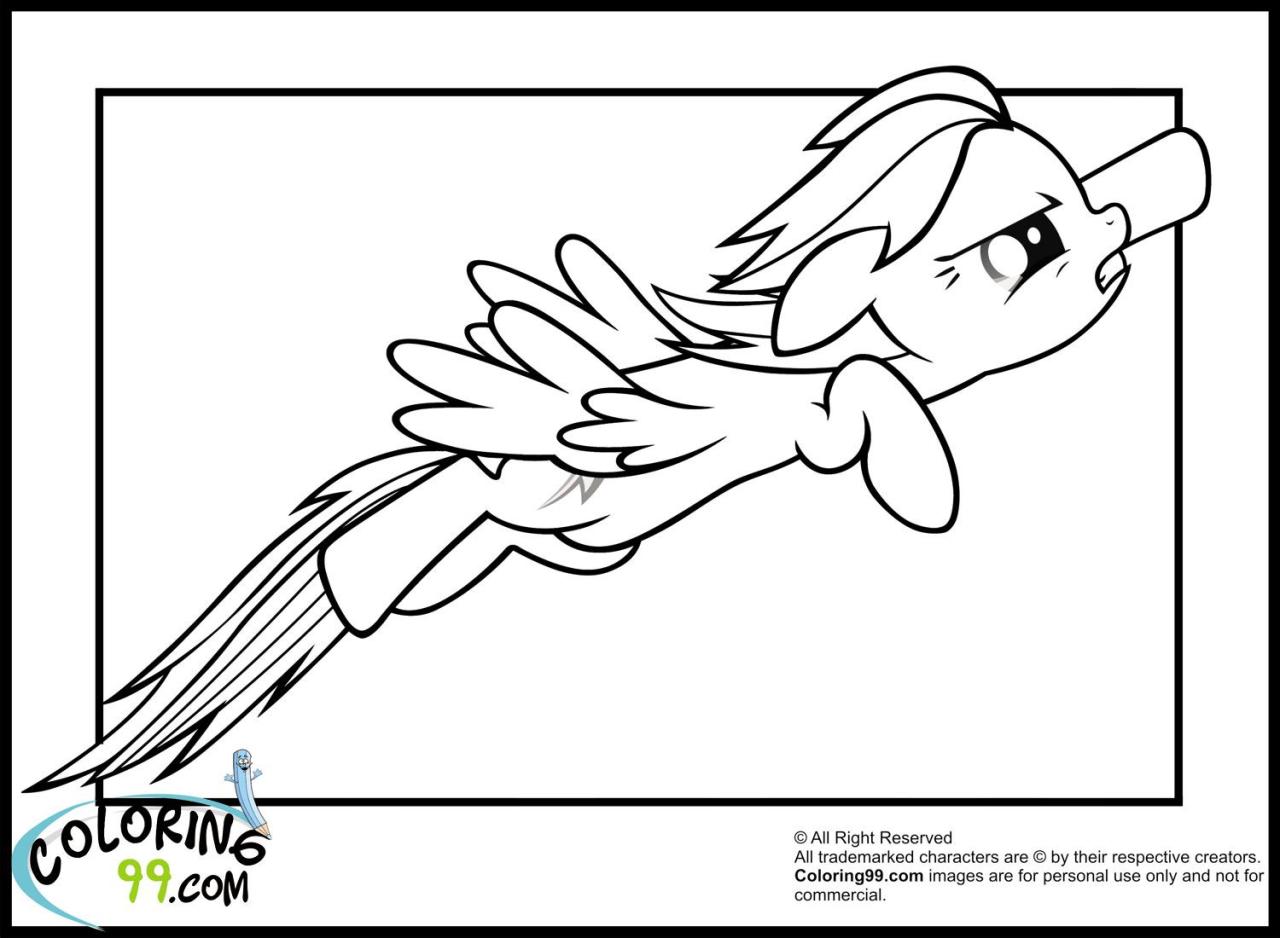 Rainbow Dash Pictures To Color