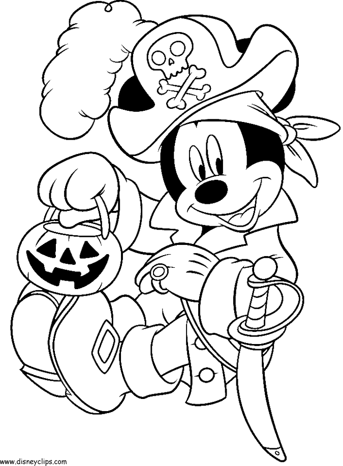 Mickey Mouse Coloring Pictures Halloween