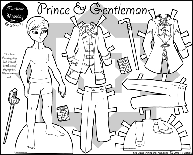Free Printable Boy Paper Doll Coloring Pages