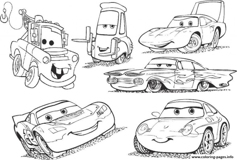 Printable Cars 2 Lightning Mcqueen Coloring Pages
