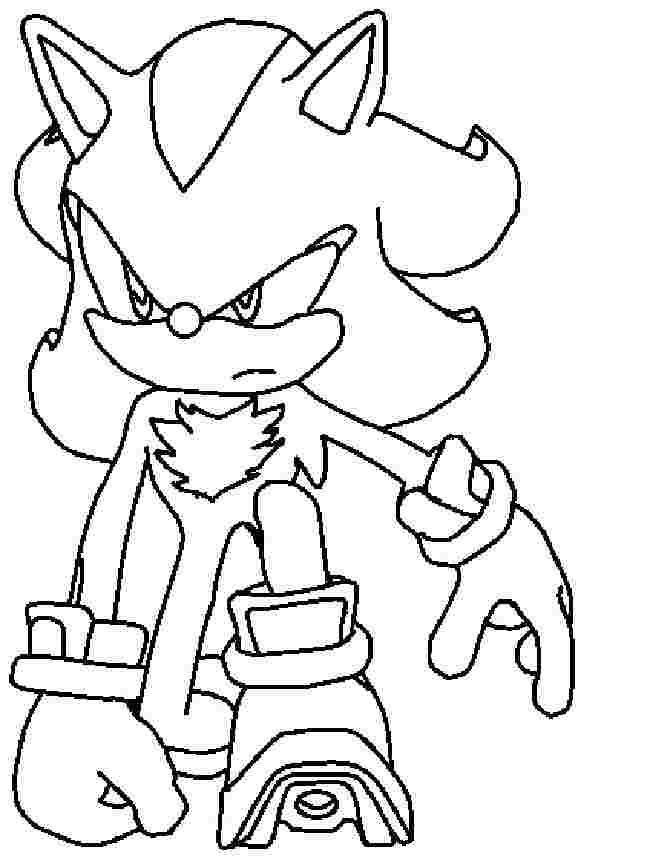 Shadow Sonic Coloring Pages For Kids