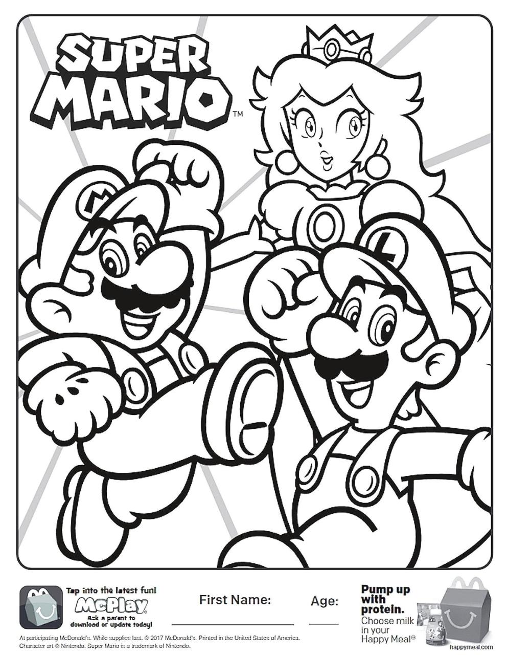 Mario Bros Coloring Book Pdf
