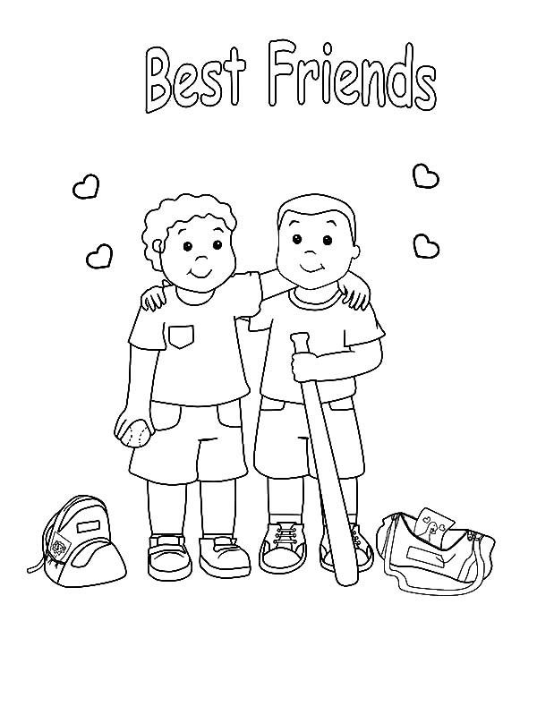 Friends Coloring Pages Kindergarten