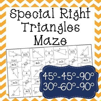 Special Right Triangles Maze Worksheet Answers