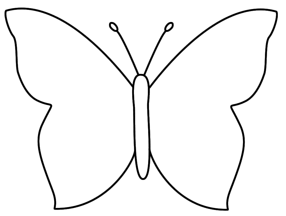 Easy Simple Butterfly Coloring Pages