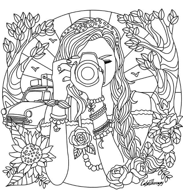 Full Page Free Printable Stress Relief Coloring Pages