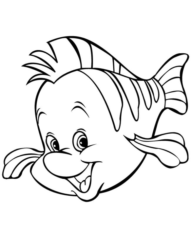 Cartoon Cute Fish Coloring Pages