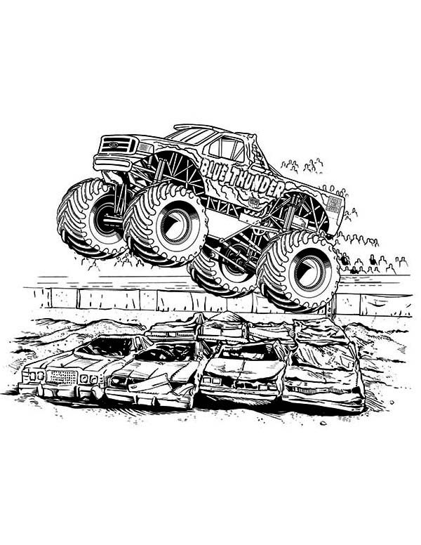 Coloring Book Hot Wheels Monster Truck Coloring Pages