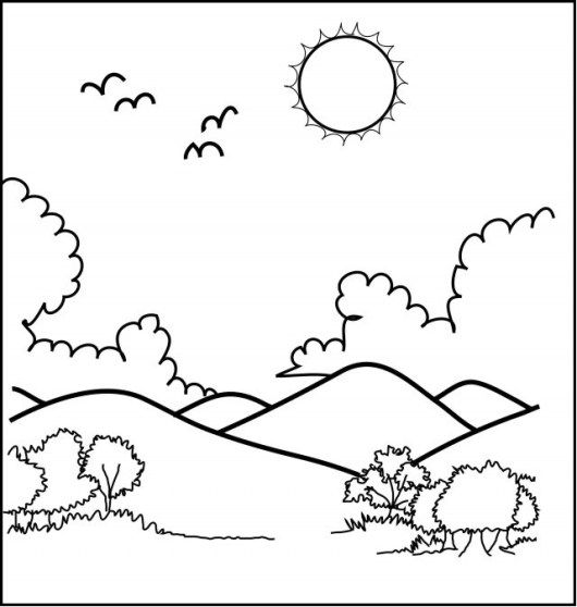 Mountain Coloring Pages For Kids