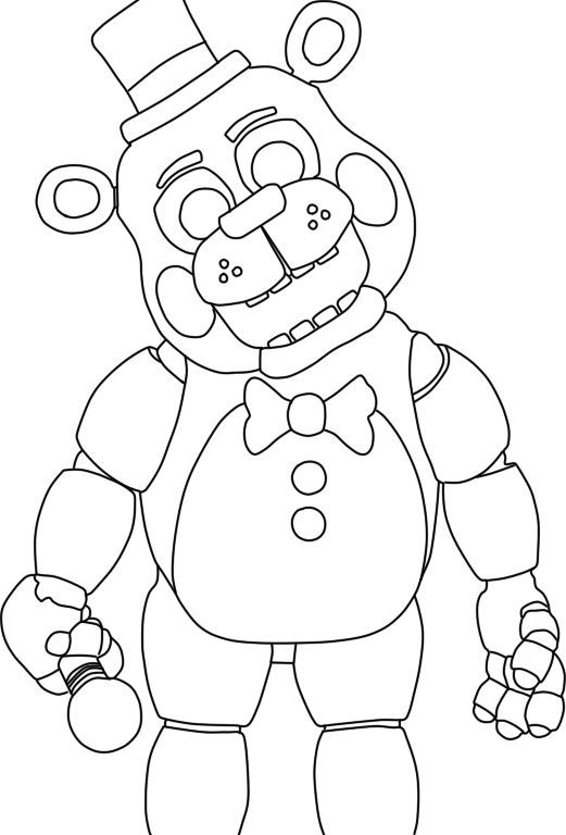 Fnaf Withered Golden Freddy Coloring Pages