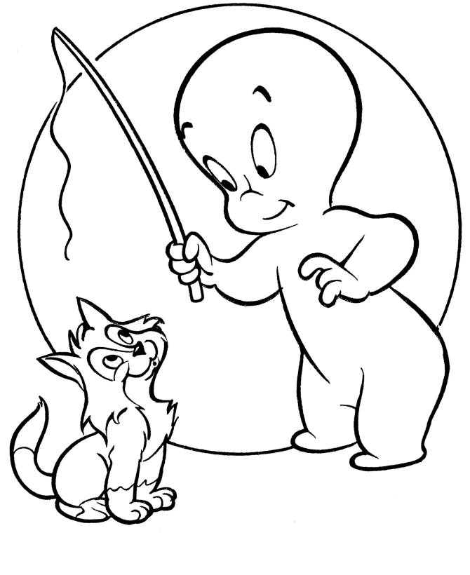 Children's Ghost Coloring Pages For Kids