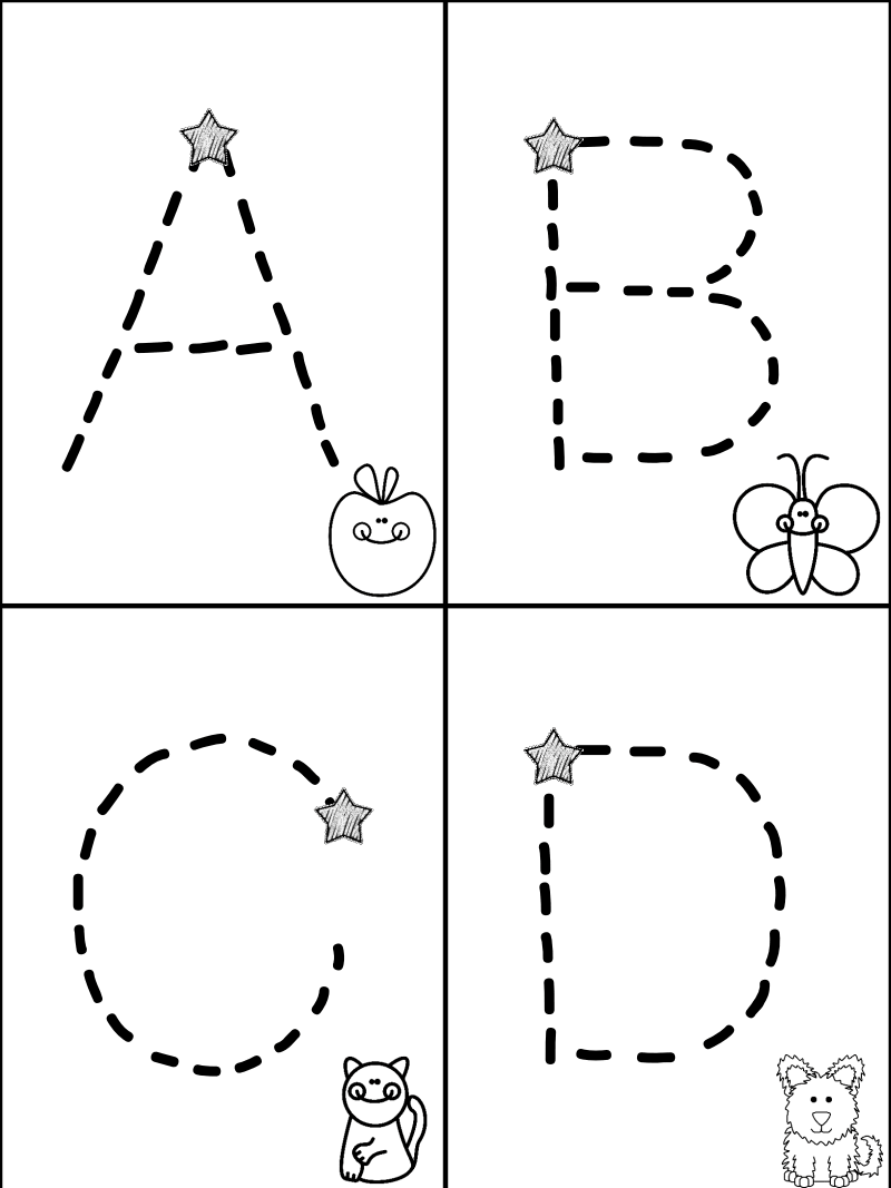 Tracing Alphabet Worksheets For 3 Year Olds
