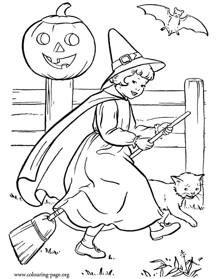 Coloring Pages Halloween Witch