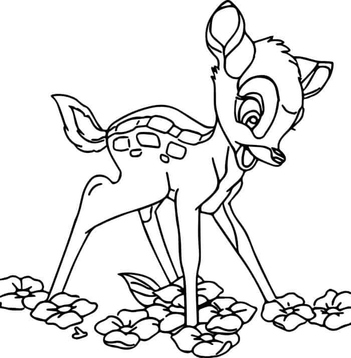 Cute Bambi Coloring Pages