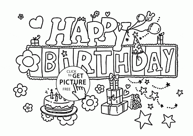 Coloring Free Printable Coloring Printable Birthday Cards For Kids