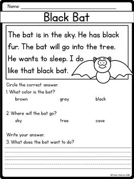 Easy Comprehension For Class 2 In English
