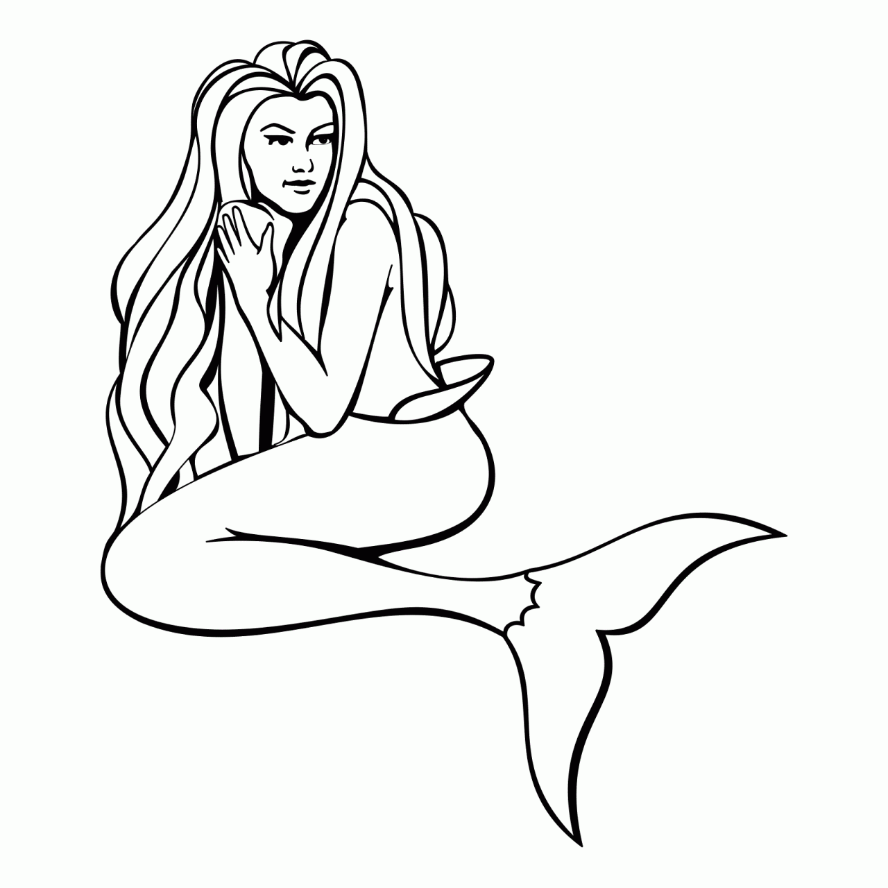 Mermaid Coloring Sheets For Kids