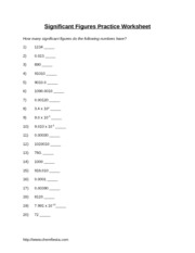 Chemfiesta Significant Figures Worksheet Answers