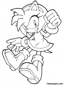 Amy Sonic Boom Sonic Coloring Pages