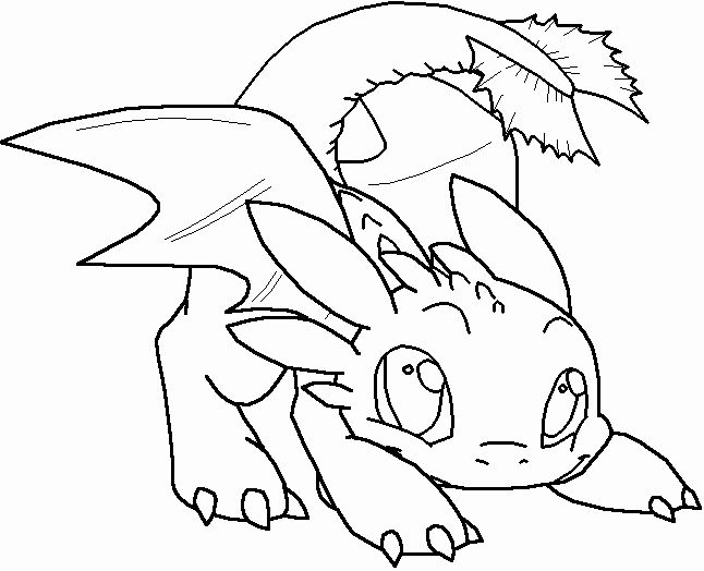 Toothless And Light Fury Babies Coloring Pages