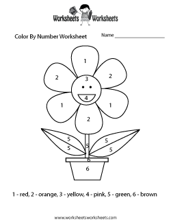 Easy Color By Number Worksheets Free