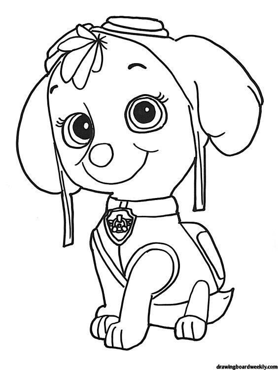 Easy Paw Patrol Pictures To Color