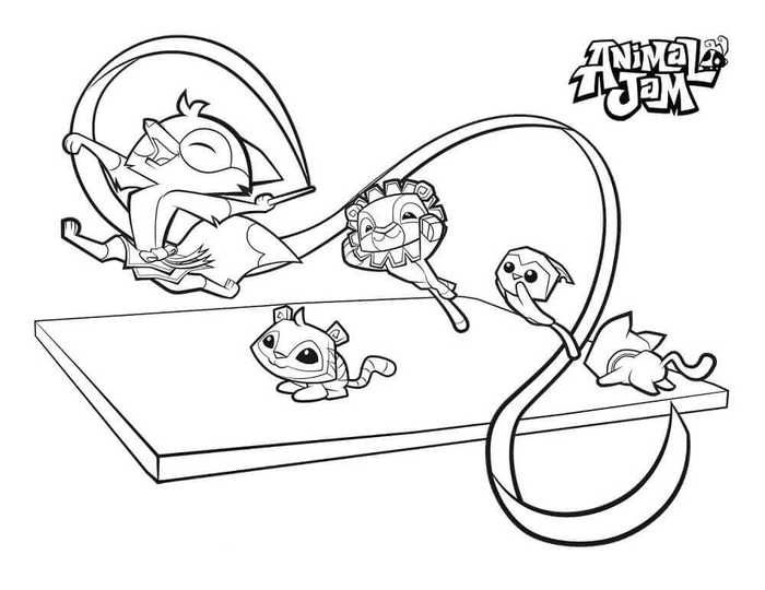 Animal Jam Coloring Pages Pets