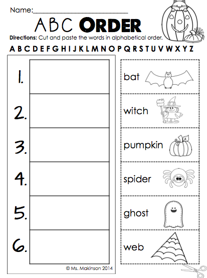 First Grade 1st Grade Halloween Worksheets
