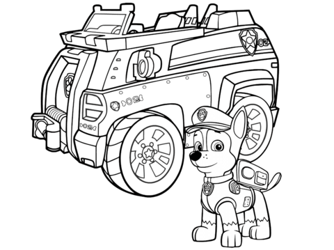 Paw Patrol Snow Coloring Pages