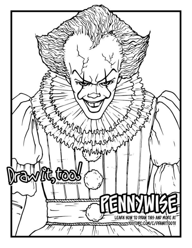 Pennywise Coloring Pages Free