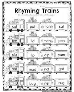 Printable Rhyming Words Worksheet Preschool