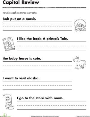 Simple Sentences For Grade 1 To Write