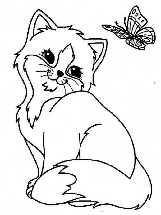 Unicorn Cute Cat Realistic Kitten Cat Coloring Pages
