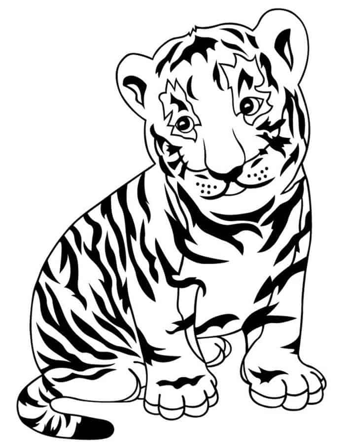 Tiger Coloring Sheet