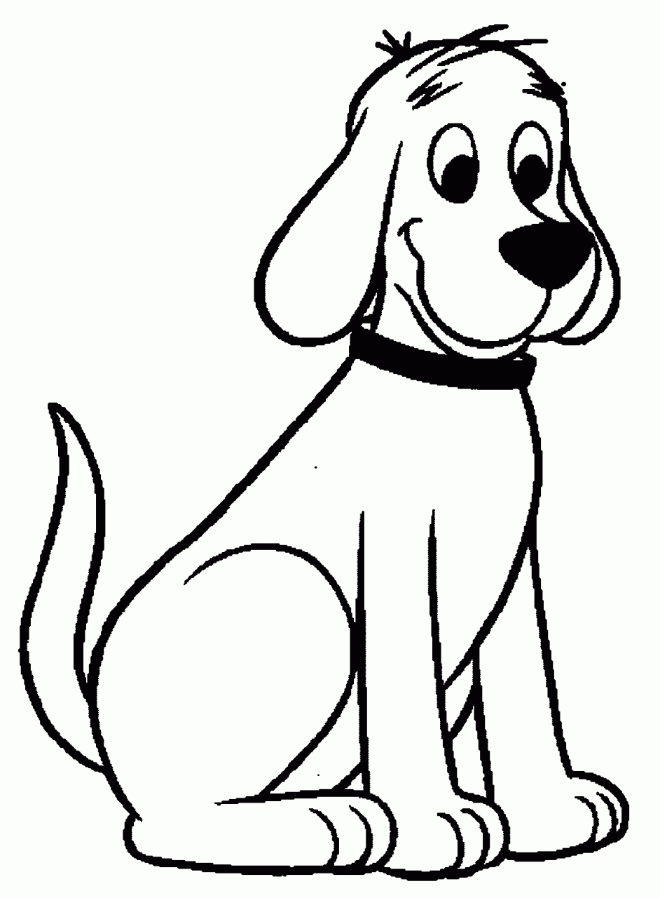 Dog Pictures To Color For Kids