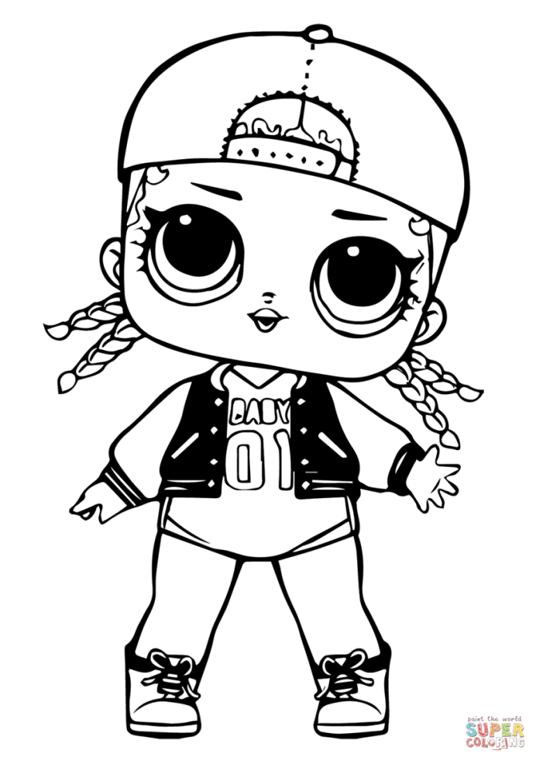 Glittery Lol Omg Dolls Printable Coloring Pages