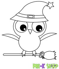 Owl Coloring Pages Halloween