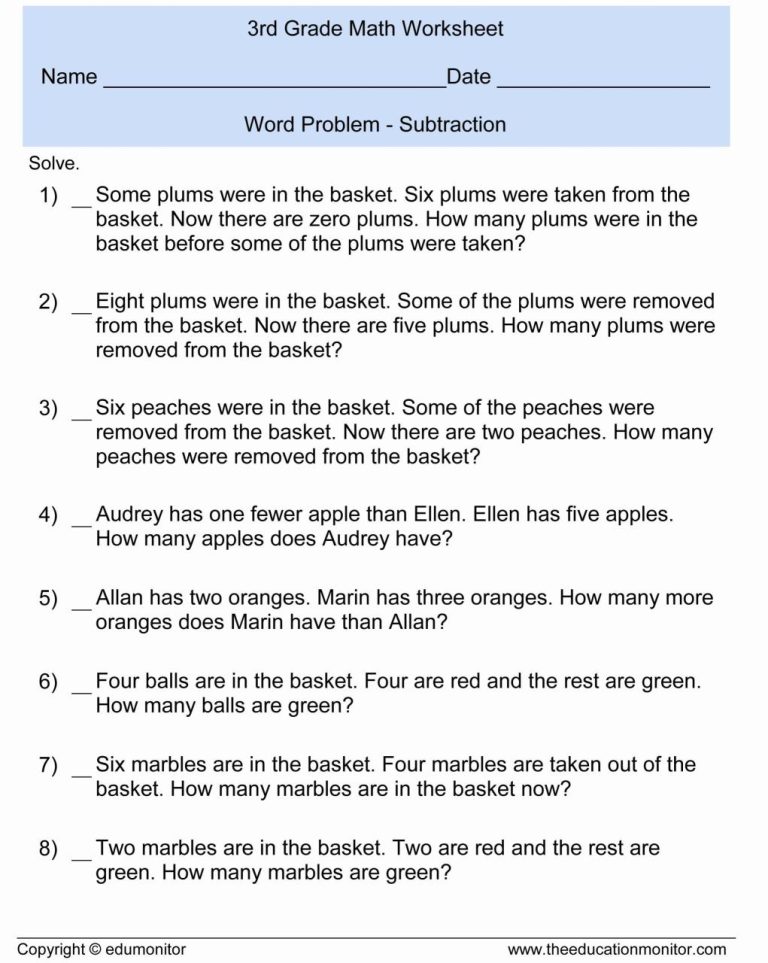 Multiplication Word Problems Grade 3 Pdf