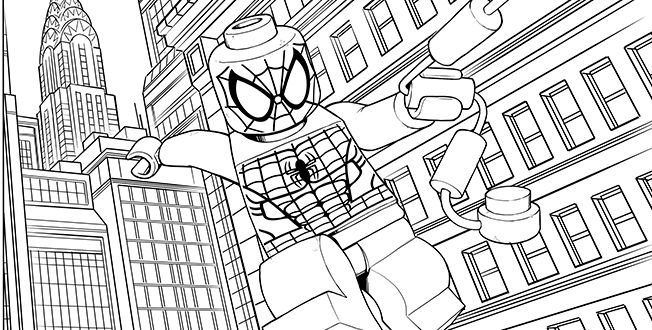 New Lego Spiderman Coloring Pages