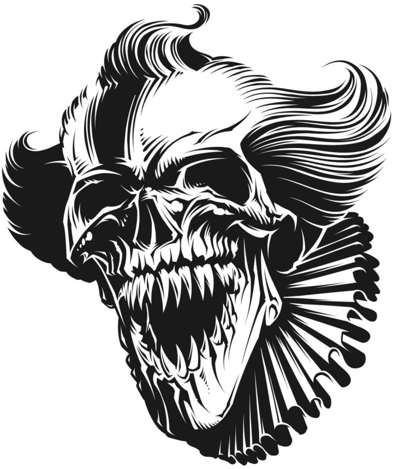 Skull Scary Halloween Coloring Pages